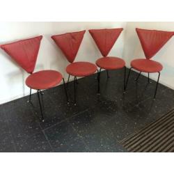 4x vintage Lübke 80s stoel