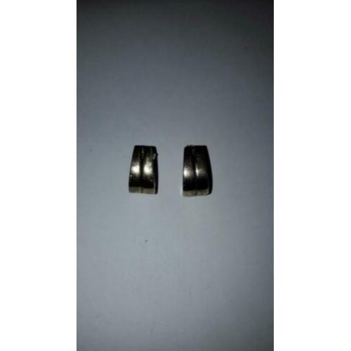 Oorbellen goud op zilver