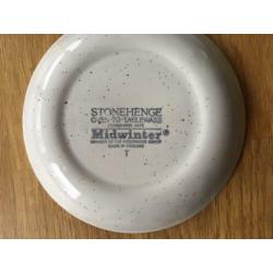 3 Midwinter kop en schotel blauw Stonehenge mokka/espresso
