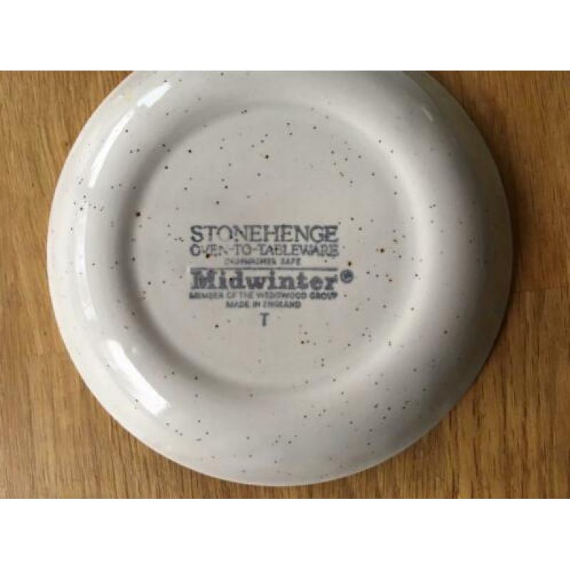 3 Midwinter kop en schotel blauw Stonehenge mokka/espresso