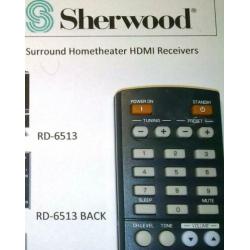 Sherwood Remote Control Unit RC-125 Afstandsbediening HIFI