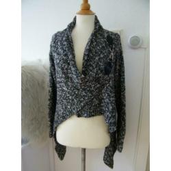 OBJECT Dames Vest Zwart / Wit Maat M
