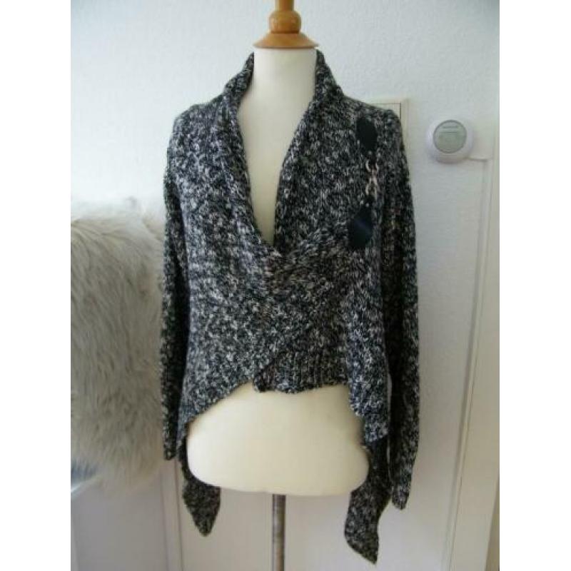 OBJECT Dames Vest Zwart / Wit Maat M