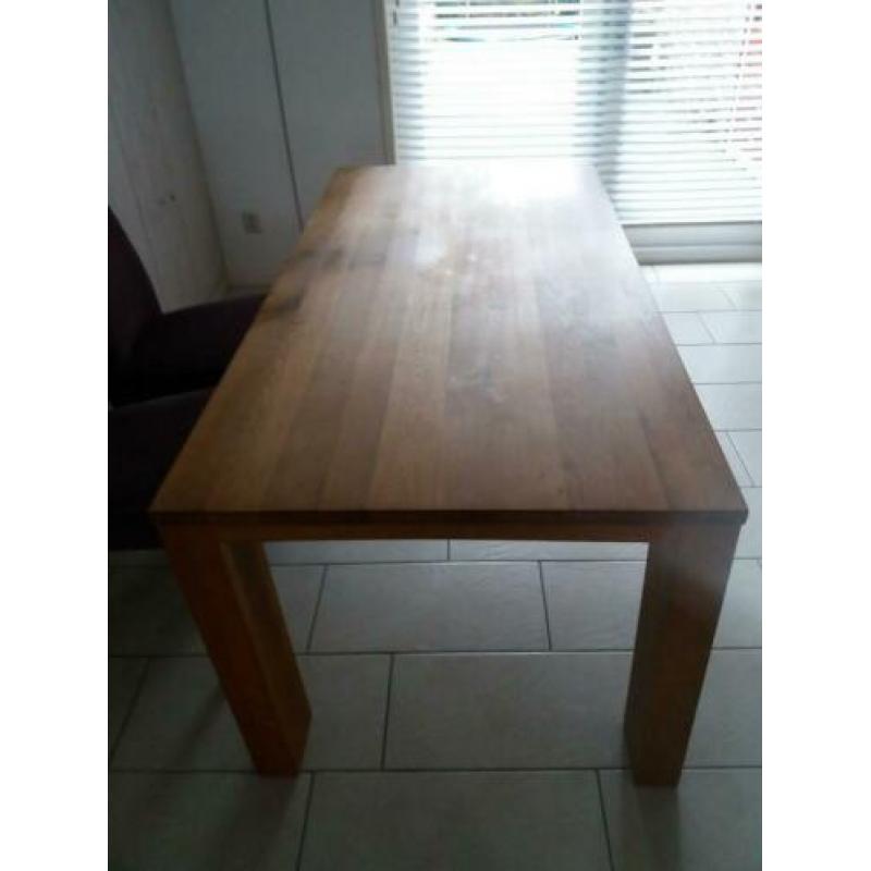 Eettafel blank eiken 180 bij 90cm