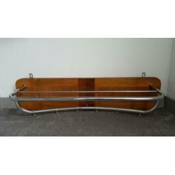 Vintage kapstok gispen stijl chroom hout