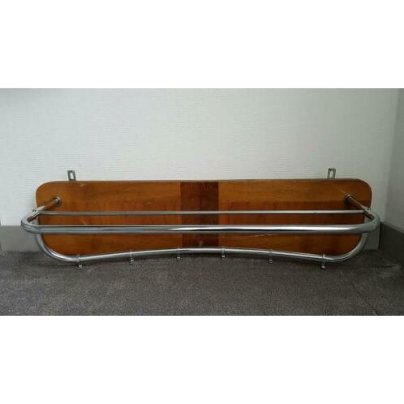 Vintage kapstok gispen stijl chroom hout