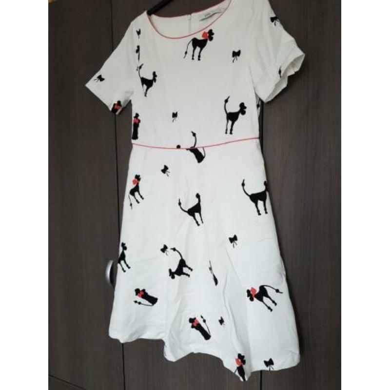 Nieuwe Sixties stijl jurk met poedels van Steps mt 40