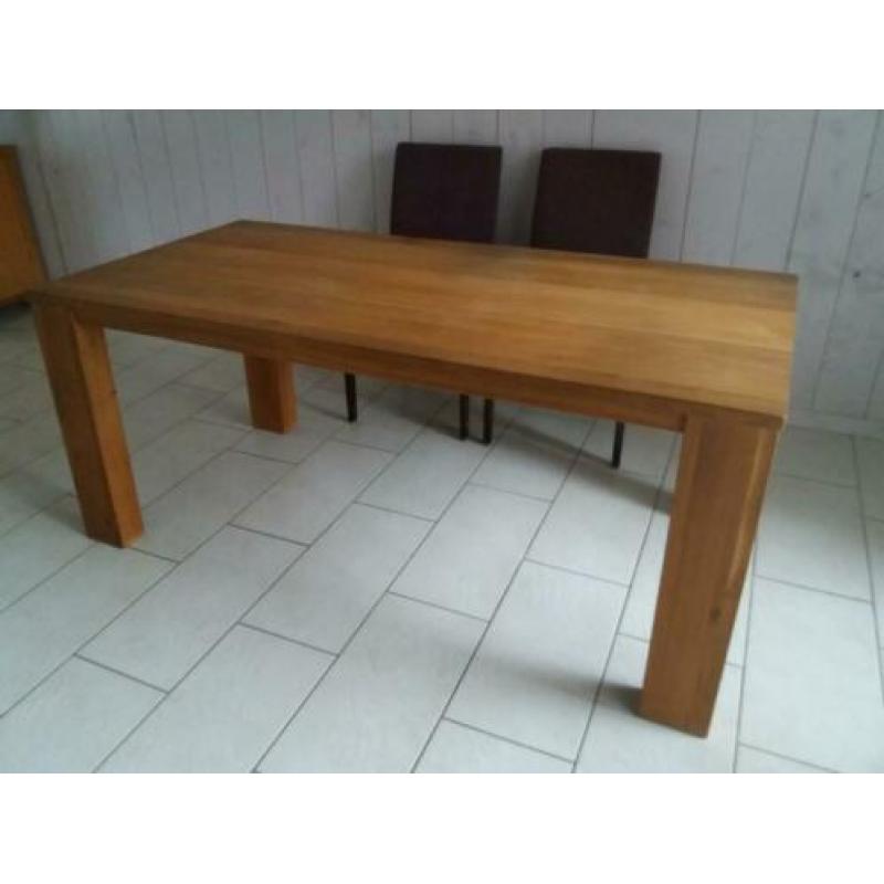 Eettafel blank eiken 180 bij 90cm