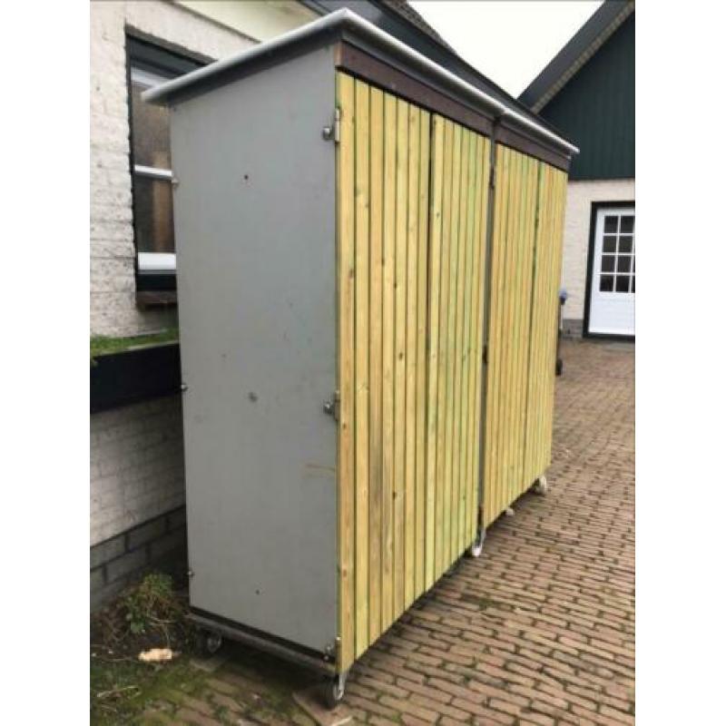 Verrijdbare tuinkasten voor haardhout