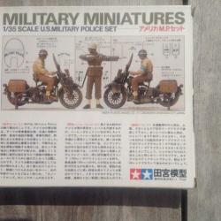 Harley WLA US military Police set Tamiya 1/35