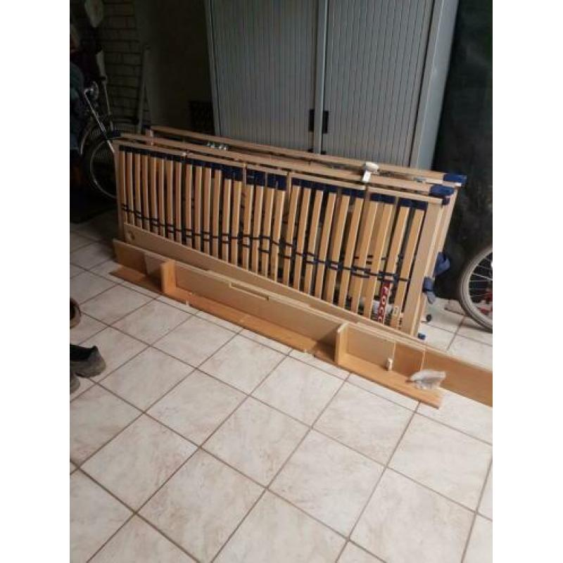 Eiken 2 persoonsbed 1,60 m1 breed,