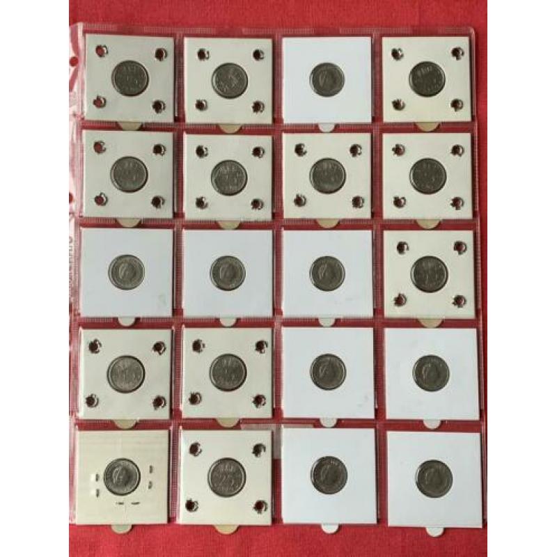Complete Serie 2 Juliana Kwartjes ‘50 t/m ‘80 incl 2x ‘69V+H