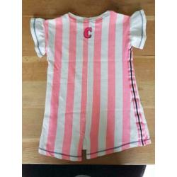 Sportief rose wit jurkje, merk Claesen's Maat 104/110