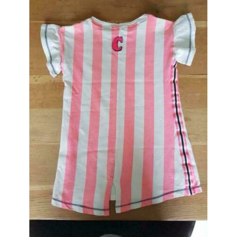 Sportief rose wit jurkje, merk Claesen's Maat 104/110