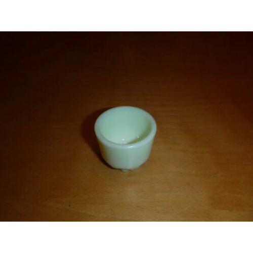 Vintage bloempot, Copier, geperst glas, 4 cm hoog