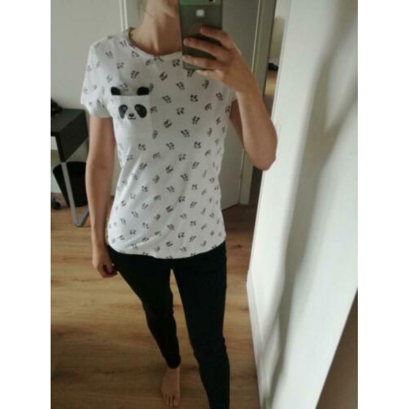 wit pandashirt - M/L