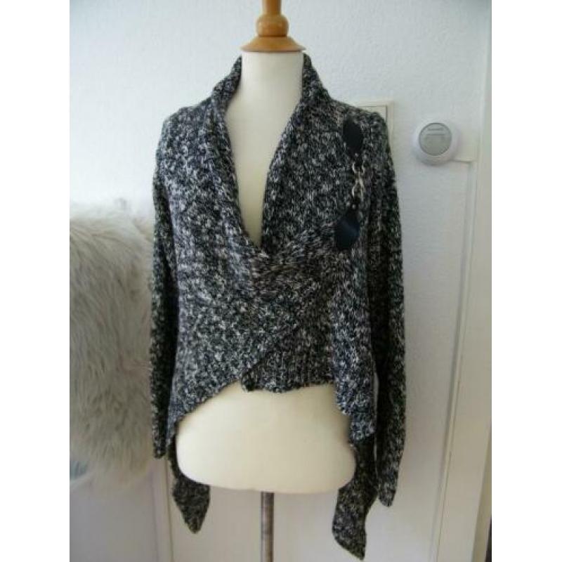 OBJECT Dames Vest Zwart / Wit Maat M