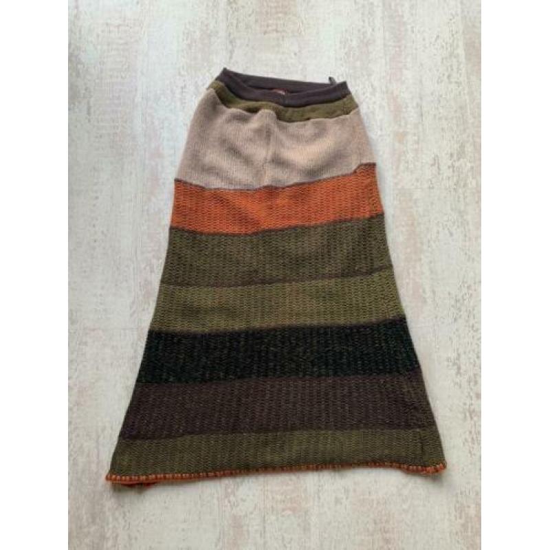 Boho hippie lange wollen rok van Only maat M.