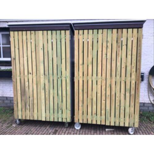 Verrijdbare tuinkasten voor haardhout
