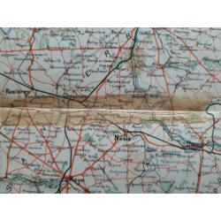 Franse dubbele landkaart veldpostkaart wo1 ww1