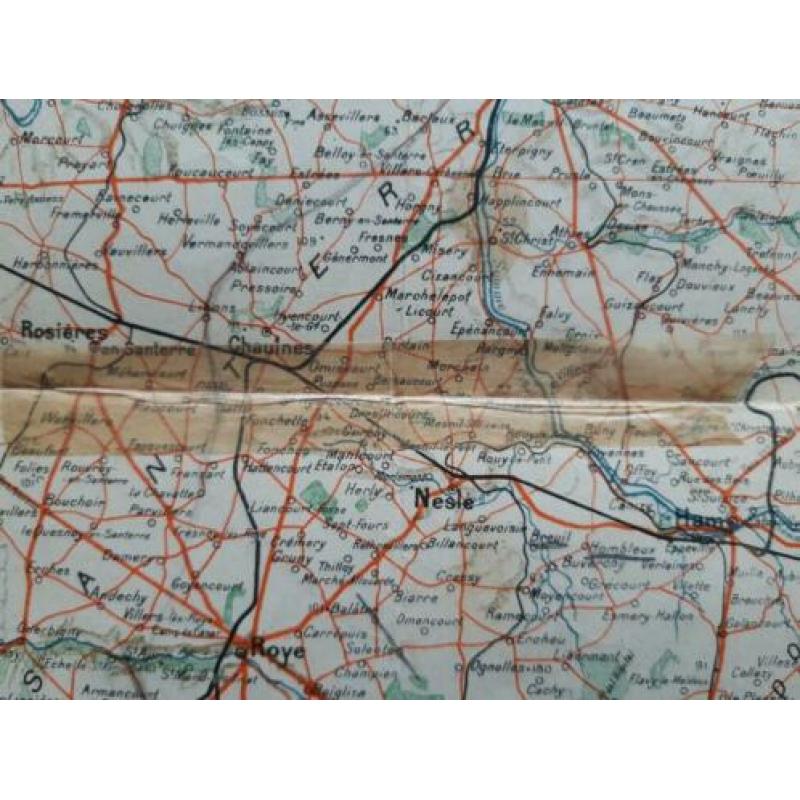 Franse dubbele landkaart veldpostkaart wo1 ww1