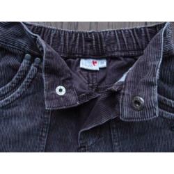 Stoere jongens Prénatal rib broek druk knoop maat 86