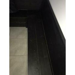 Steigerhout eethoek-set (hoekbank met tafel)