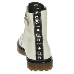 CLIC maat 30 lerenveterboots/rits off-white gratis verzenden