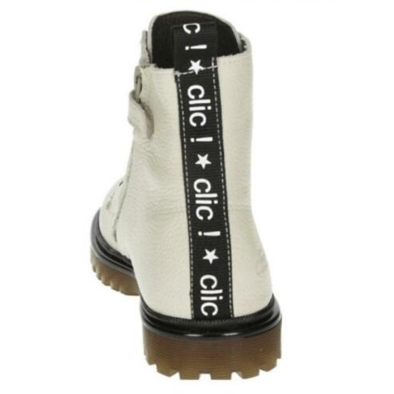 CLIC maat 30 lerenveterboots/rits off-white gratis verzenden