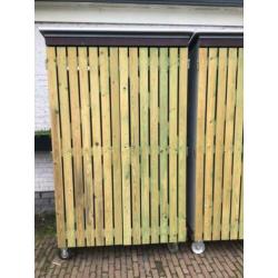 Verrijdbare tuinkasten voor haardhout