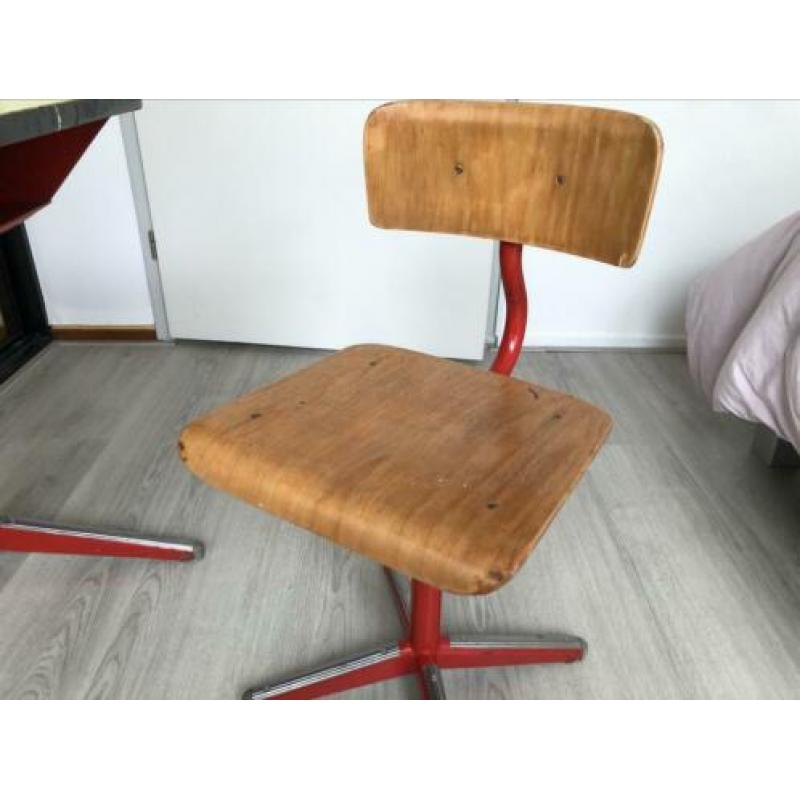 Vintage/Retro Schoolbank/tafel en Stoel