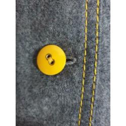 Vintage jas/jurk 38 grijs en geel
