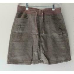 Vero Moda minirok 2 stuks wit en bruin maat 36