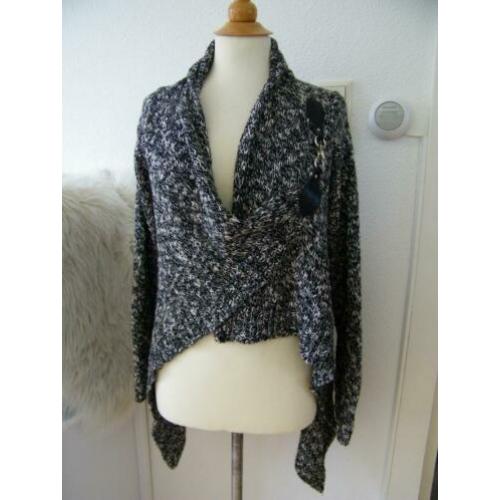 OBJECT Dames Vest Zwart / Wit Maat M