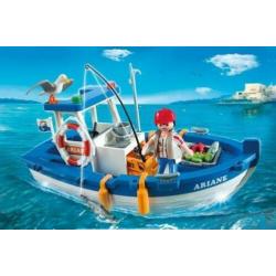 Zgan in doos : PLAYMOBIL vissersboot 5131