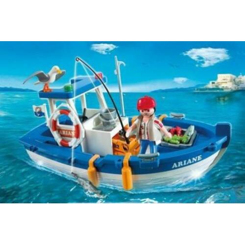 Zgan in doos : PLAYMOBIL vissersboot 5131