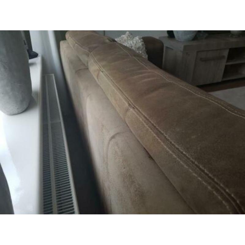 (Hoek)Bank Suede Leer Bruin
