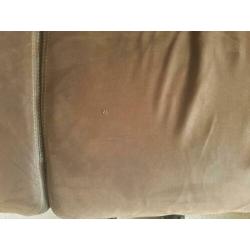 (Hoek)Bank Suede Leer Bruin