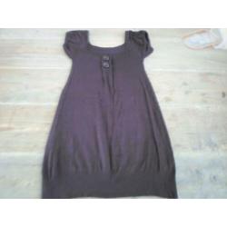taupe/bruinig gebreide jurk (MR)