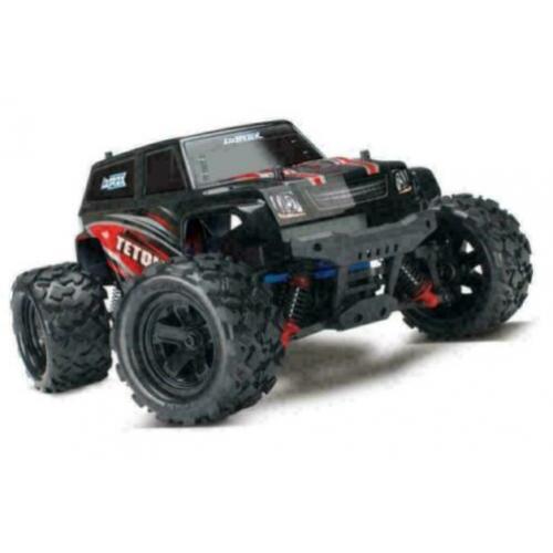LaTrax Teton 1/18, brushed RTR rood met accu en 12v lader