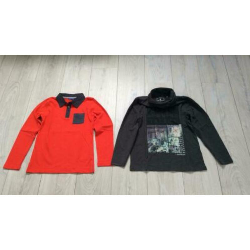 6 stoere jongens t-shirts maat 134/140