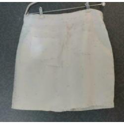 Vero Moda minirok 2 stuks wit en bruin maat 36