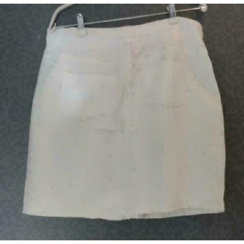 Vero Moda minirok 2 stuks wit en bruin maat 36