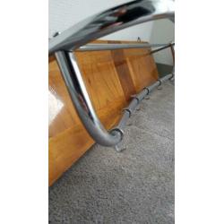 Vintage kapstok gispen stijl chroom hout