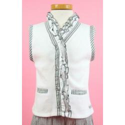 *NIEUW* Dottjes set met top en short wit grijs maat 110/116