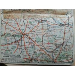 Franse dubbele landkaart veldpostkaart wo1 ww1