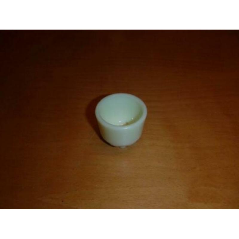 Vintage bloempot, Copier, geperst glas, 4 cm hoog