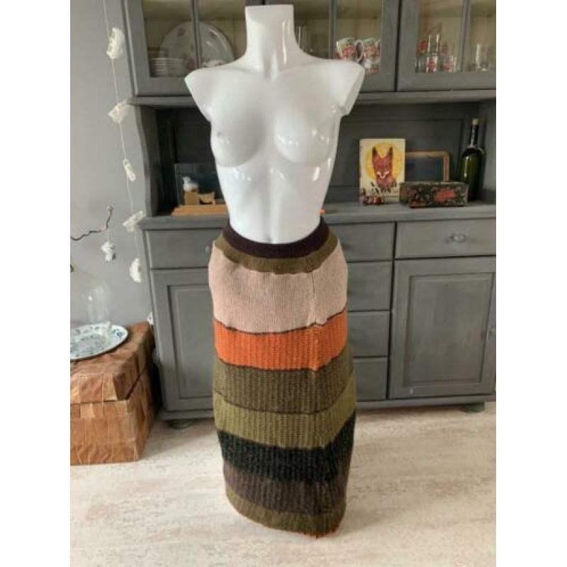 Boho hippie lange wollen rok van Only maat M.