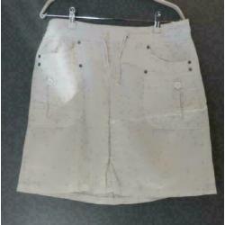Vero Moda minirok 2 stuks wit en bruin maat 36