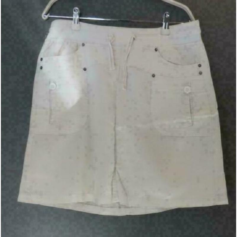 Vero Moda minirok 2 stuks wit en bruin maat 36